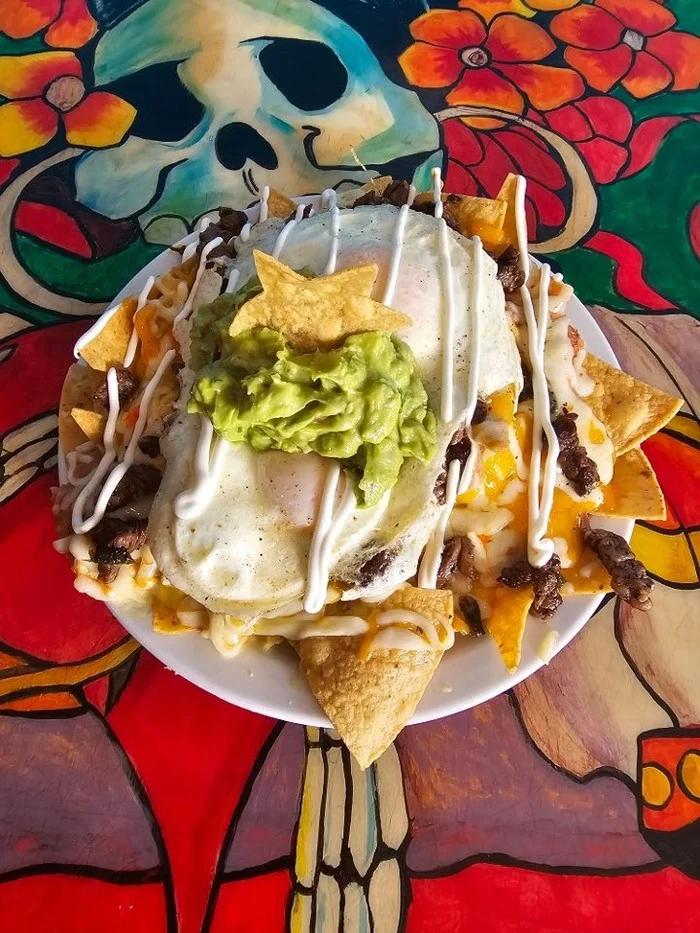 Breakfast Nachos at Estrella Negra