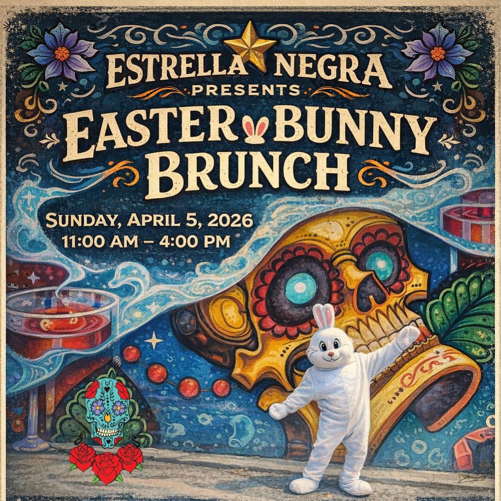 Easter Bunny Brunch poster at Estrella Negra